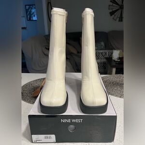 Nine West Women's White Heeled Boots